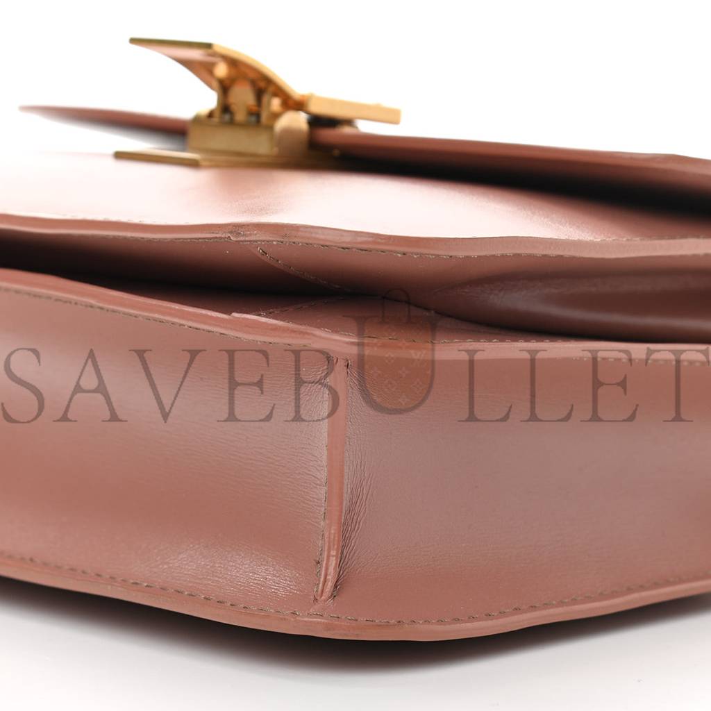 Ce**e box calfskin teen classic box flap bag antique rose (18*15*6cm)