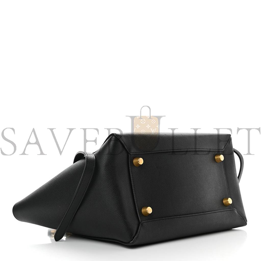 Ce**e grained calfskin mini belt bag black (28*24*16cm)