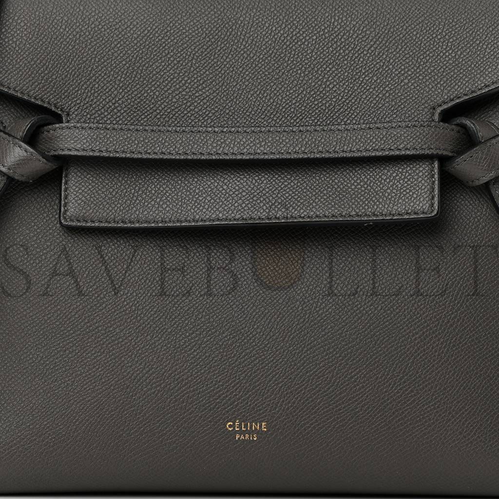 Ce**e baby grained calfskin micro belt bag grey (23*21*13cm)