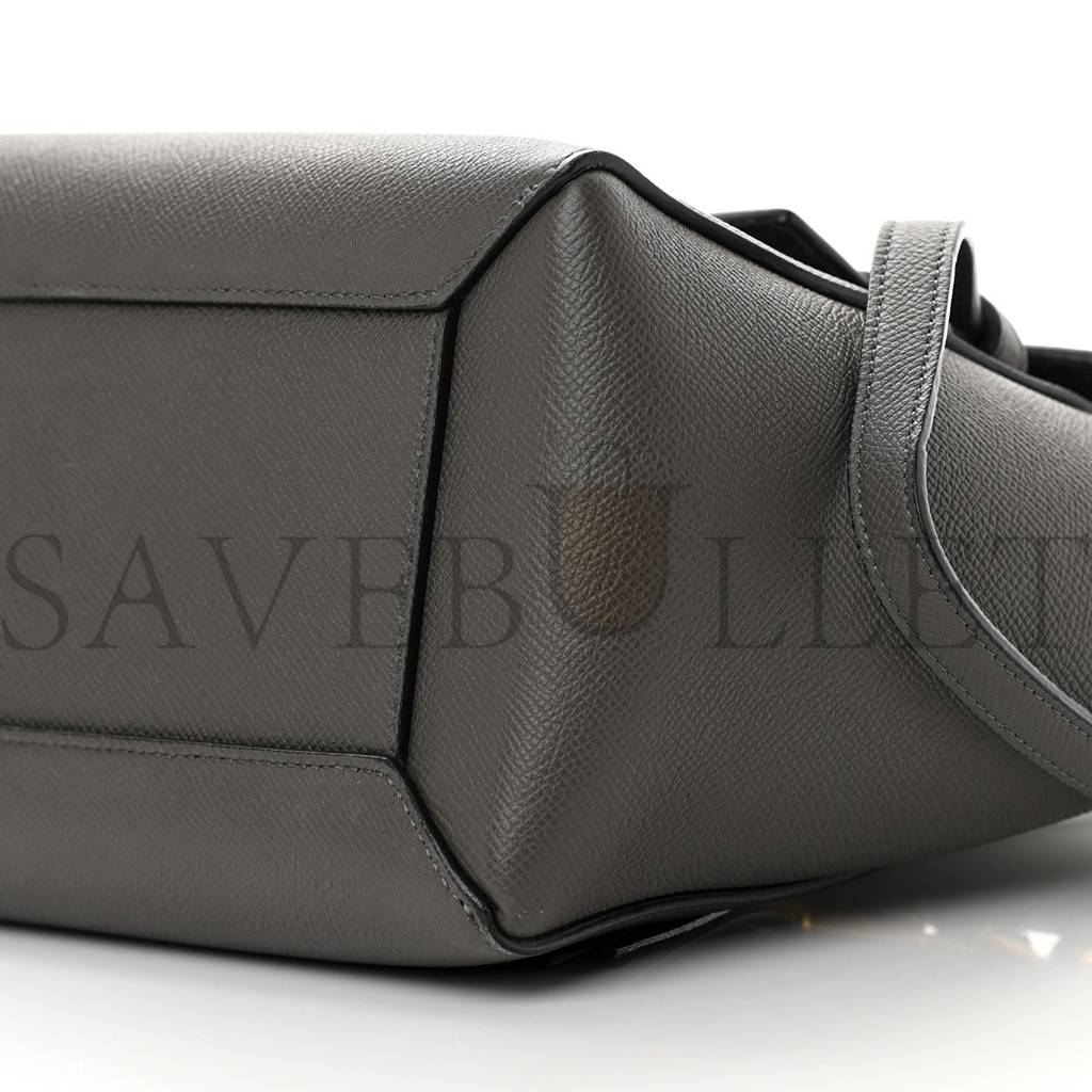 Ce**e baby grained calfskin micro belt bag grey (23*21*13cm)