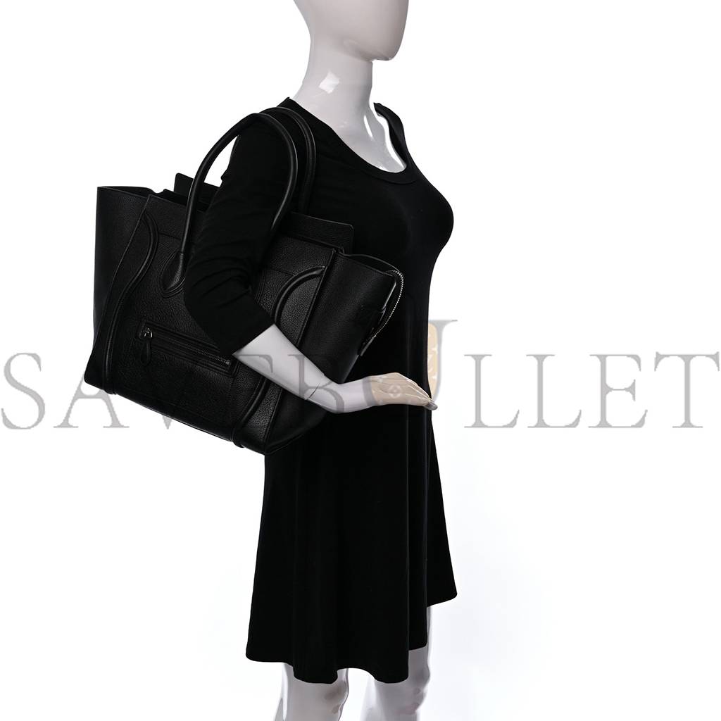 Ce**e drummed calfskin mini luggage black (32*30*18cm)