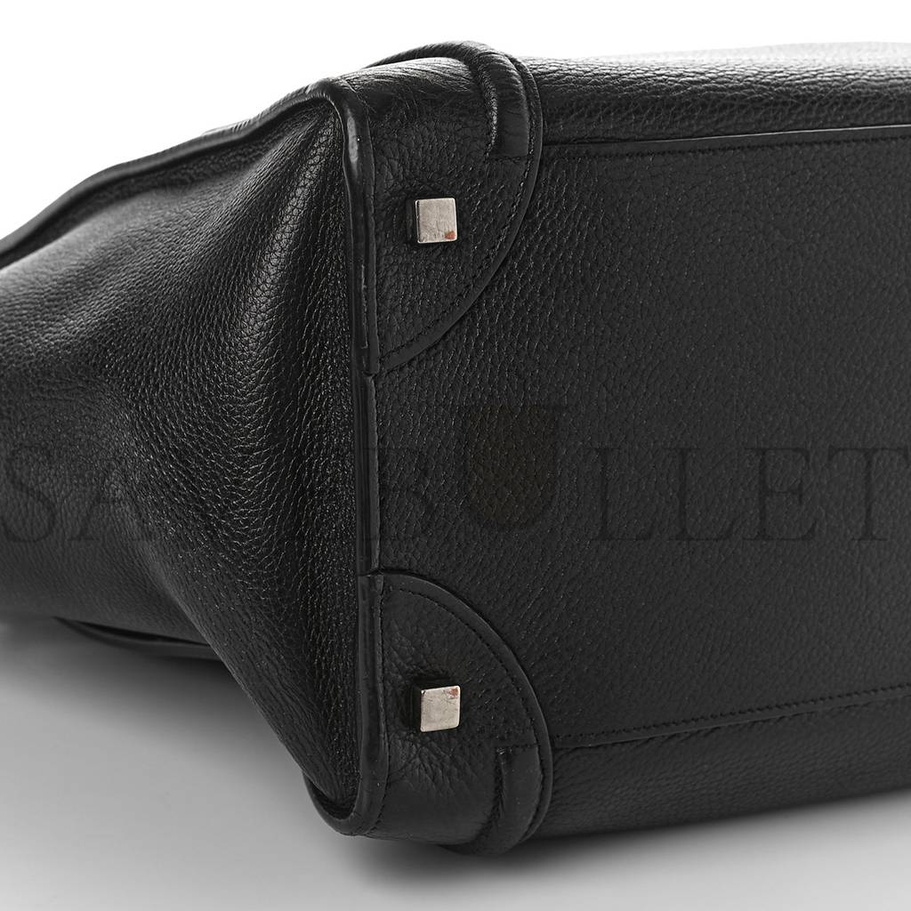 Ce**e drummed calfskin mini luggage black (32*30*18cm)