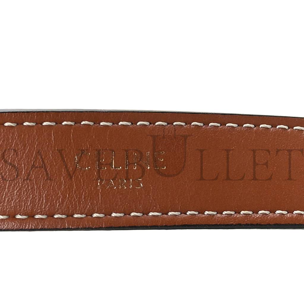 Ce**e triomphe canvas calfskin ava shoulder bag tan (24*12*7cm)