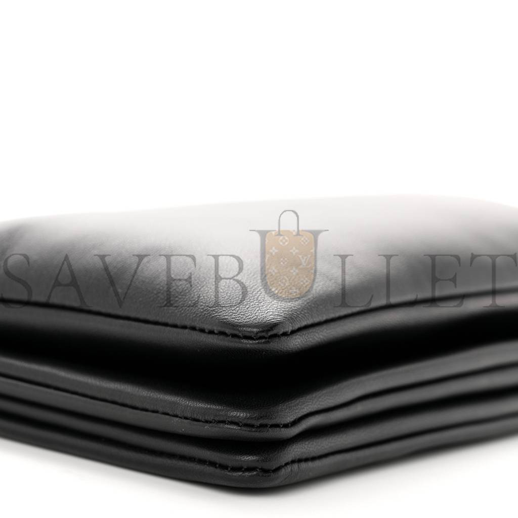 Ce**e lambskin large trio crossbody bag black (24*18*3cm)