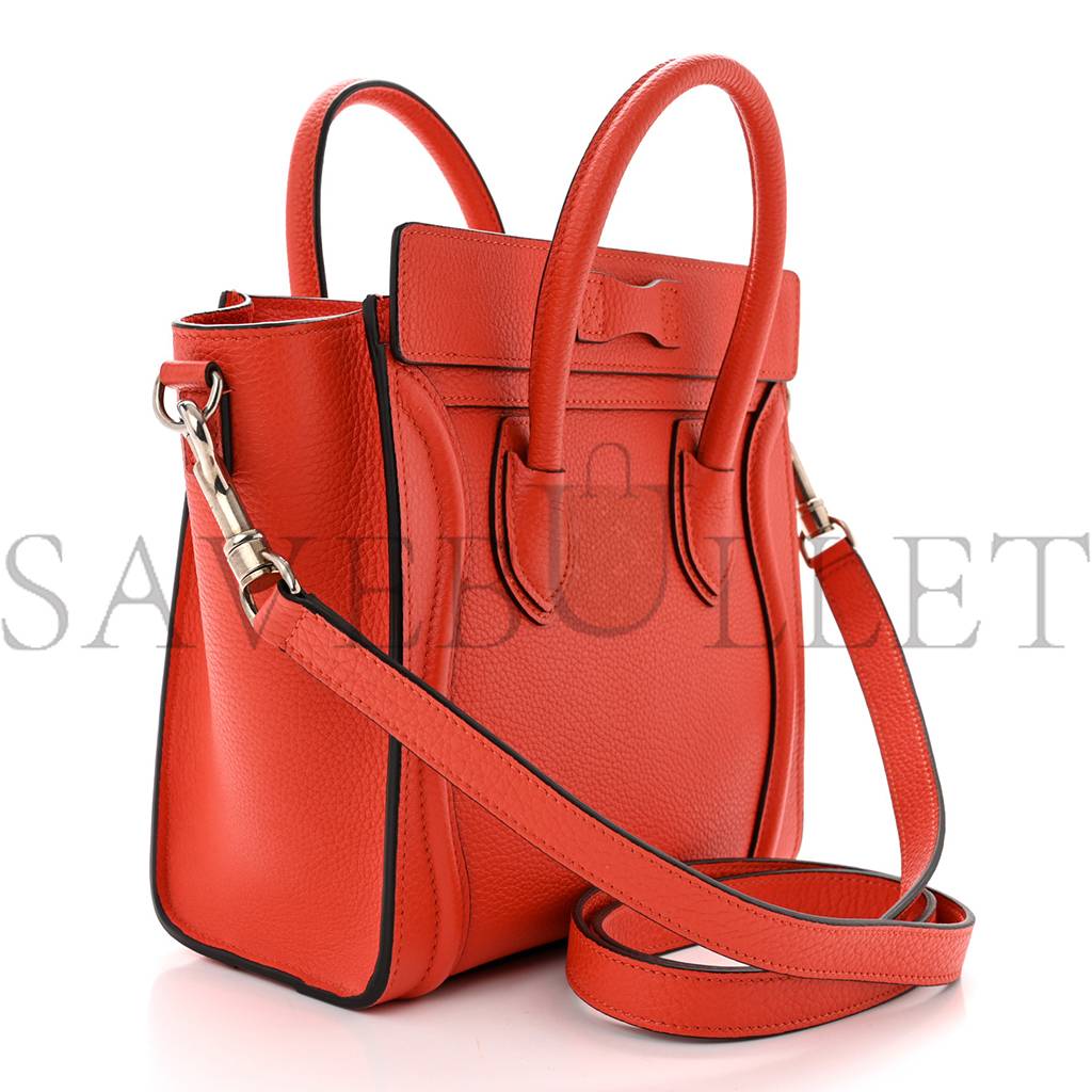 Ce**e baby grained calfskin nano luggage red (20*20*10cm)