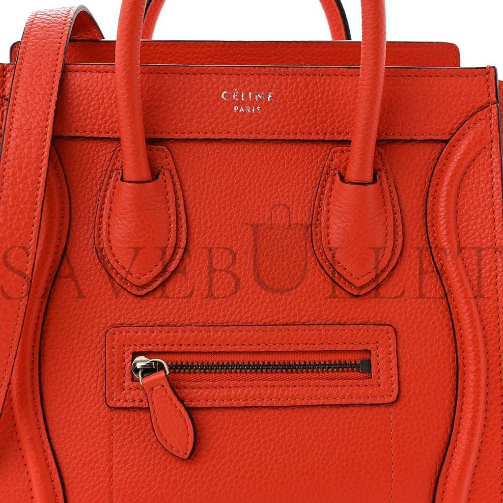 Ce**e baby grained calfskin nano luggage red (20*20*10cm)