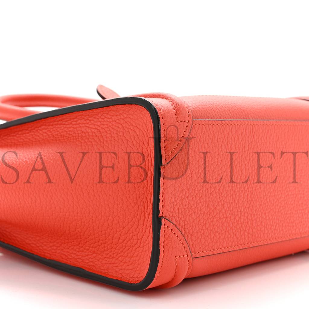 Ce**e baby grained calfskin nano luggage red (20*20*10cm)