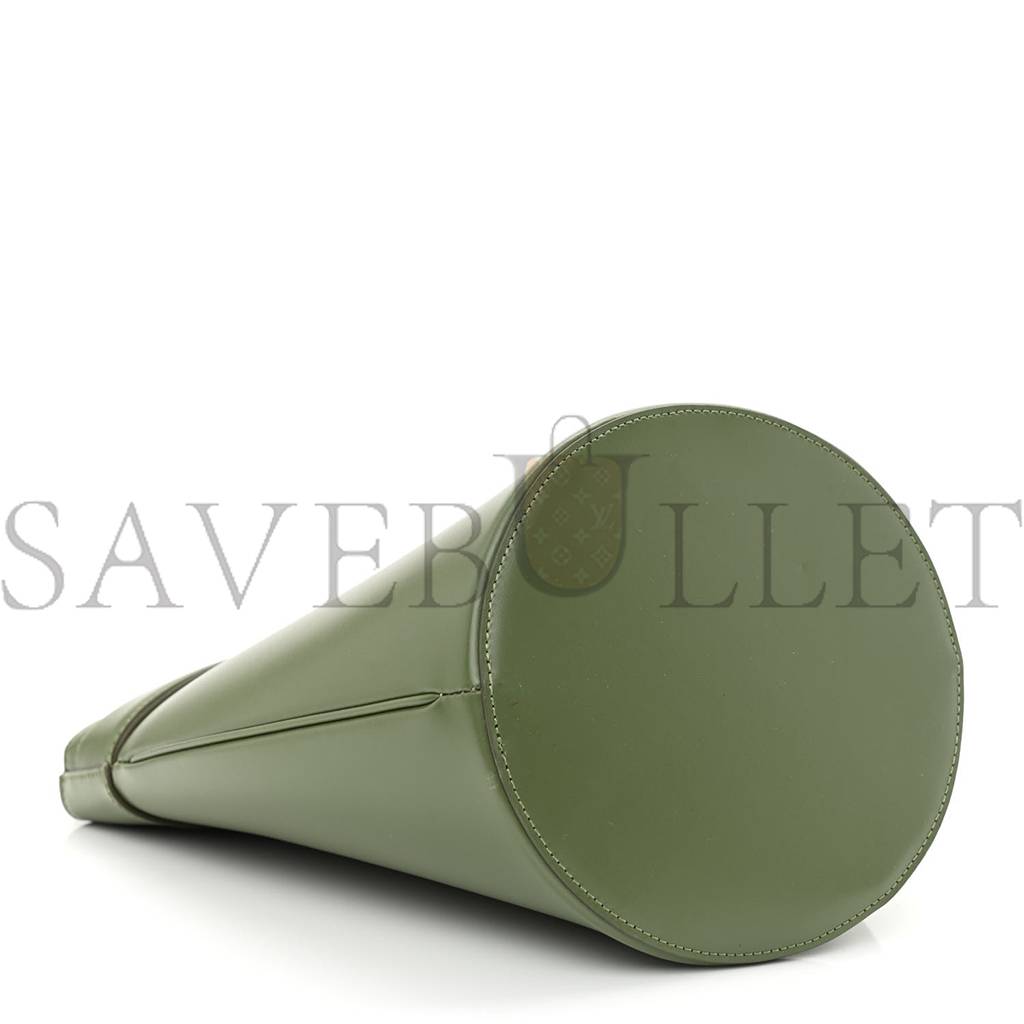 Ce**e calfskin crecy bucket bag green (23*15*15cm)