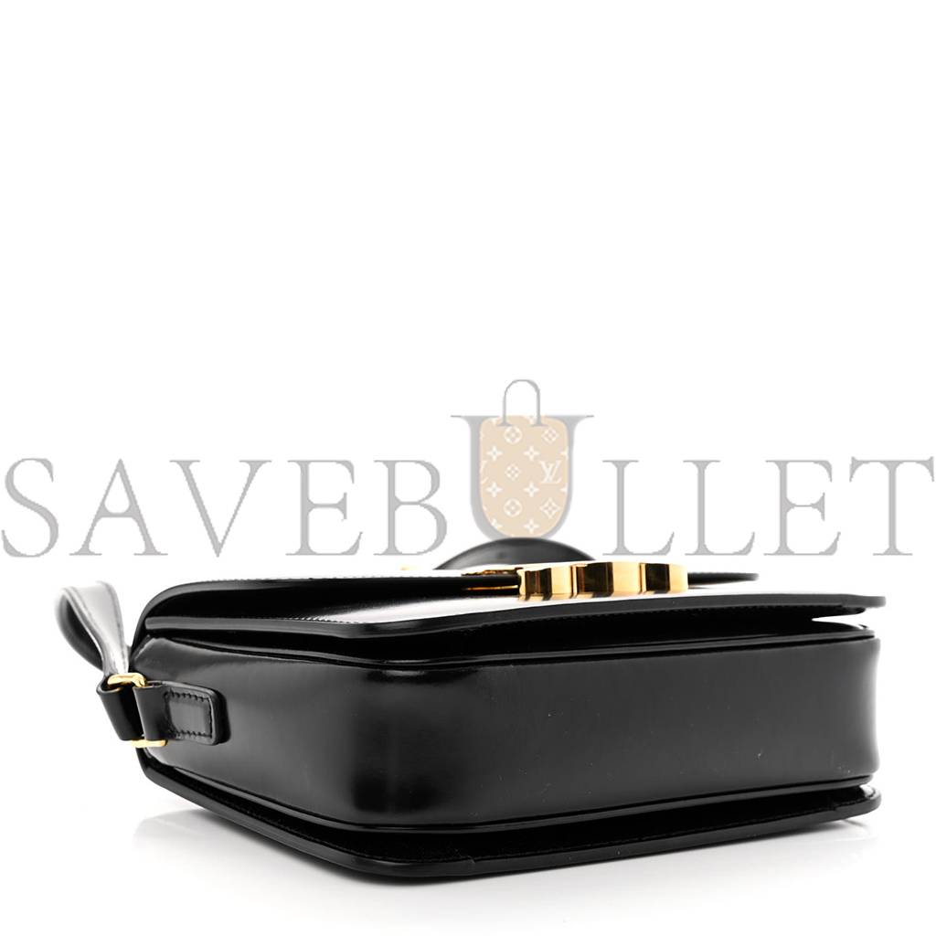 Ce**e shiny calfskin teen triomphe black (18*14*6cm)