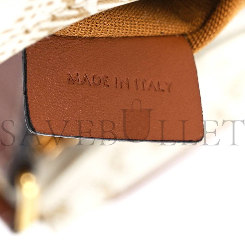 Ce**e canvas calfskin ava triomphe shoulder bag white (20*17*6cm)