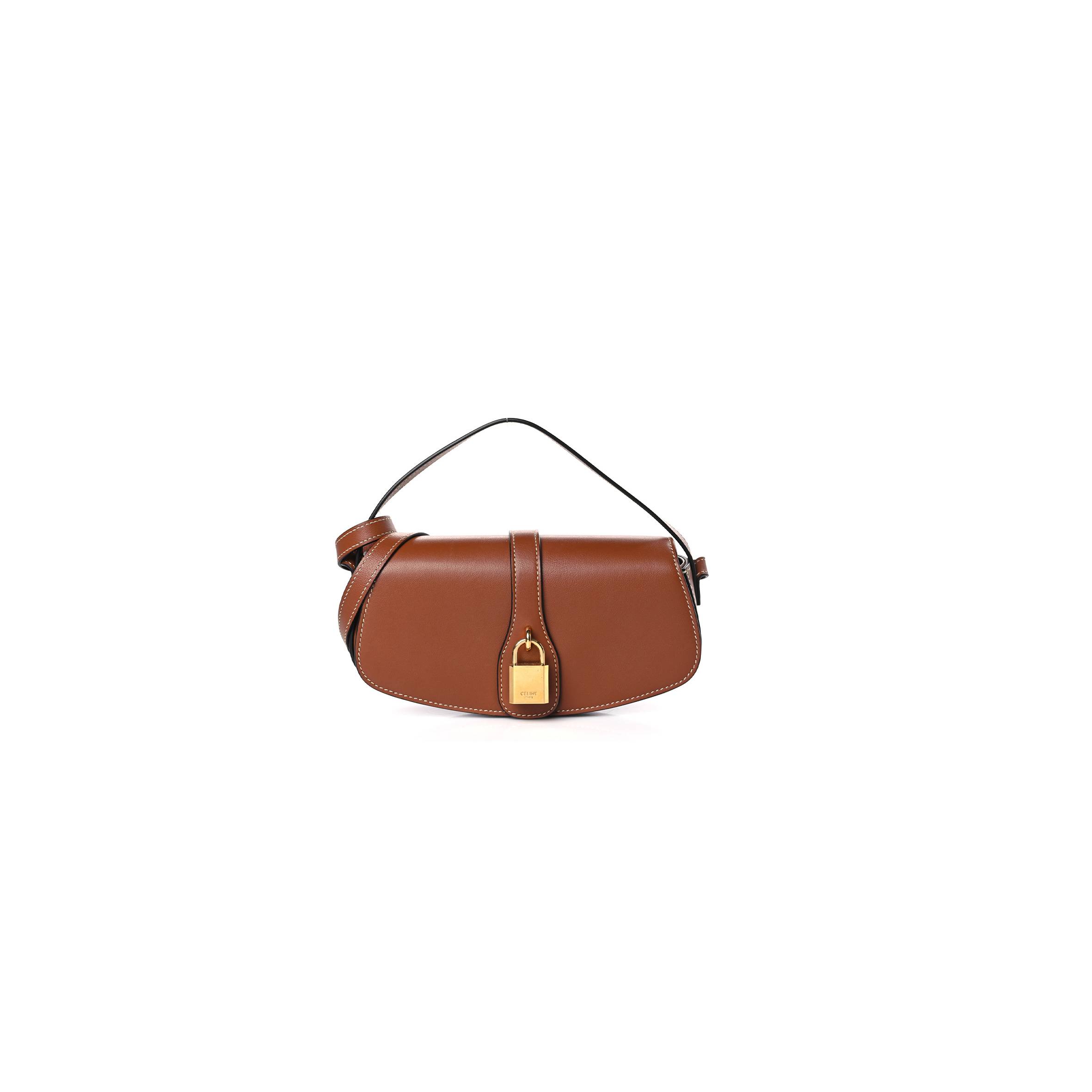 Ce**e smooth calfskin tabou clutch on strap tan (20*10*5cm)