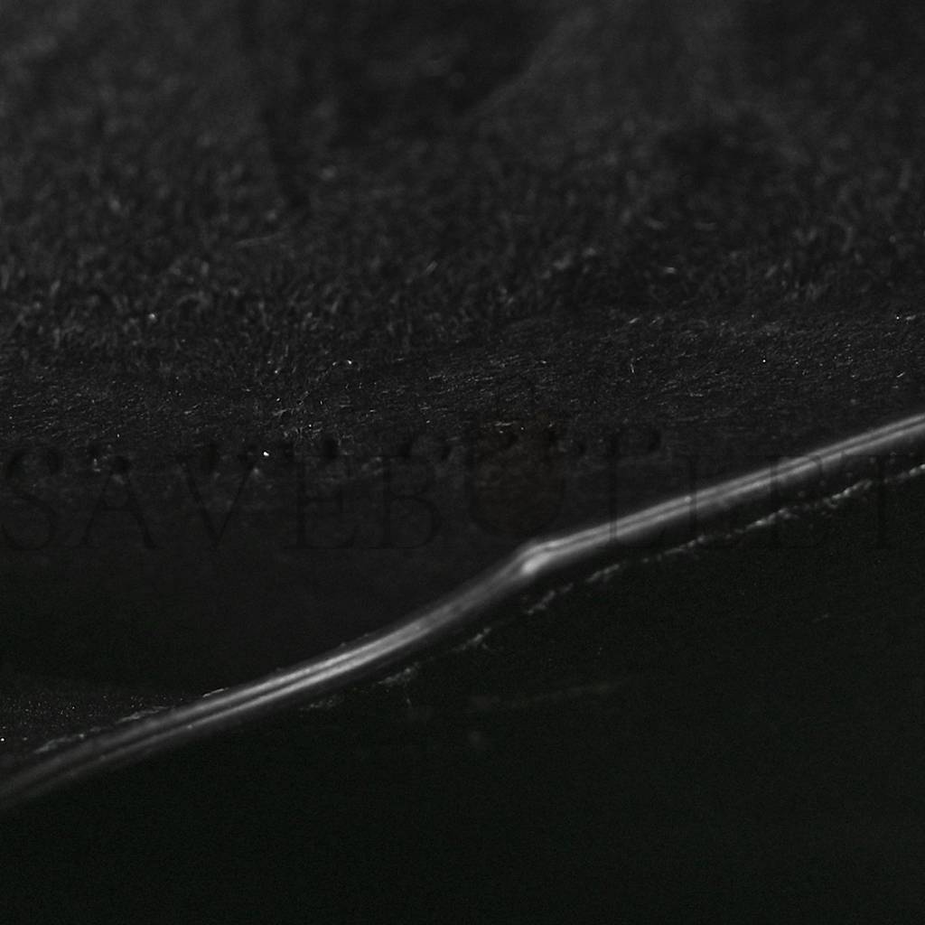 D*or grained calfskin medium whipstitched bobby bag black (21*18*5.7cm)