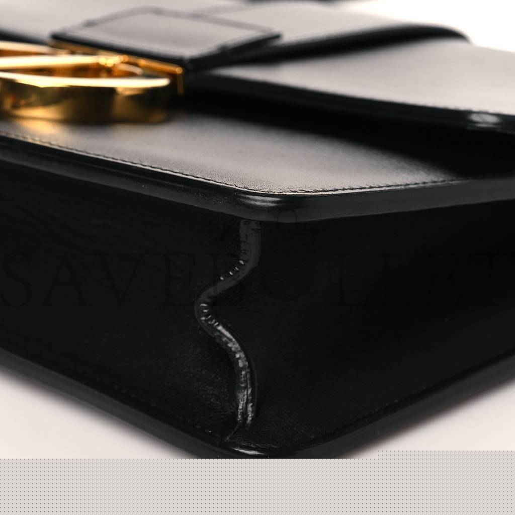 D*or smooth calfskin 30 montaigne flap bag black (23*18*4.4cm)