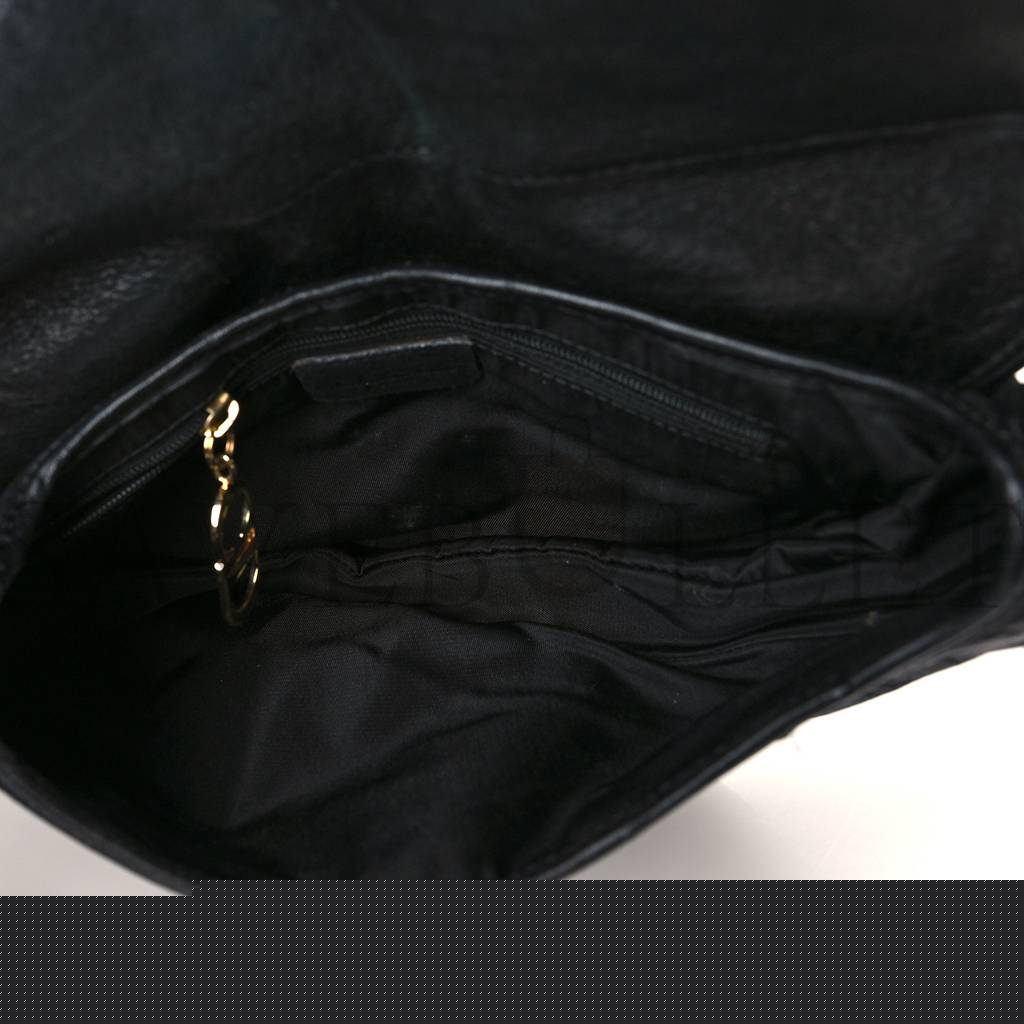 D*or shiny goatskin saddle bag black (25*19*3.8cm)