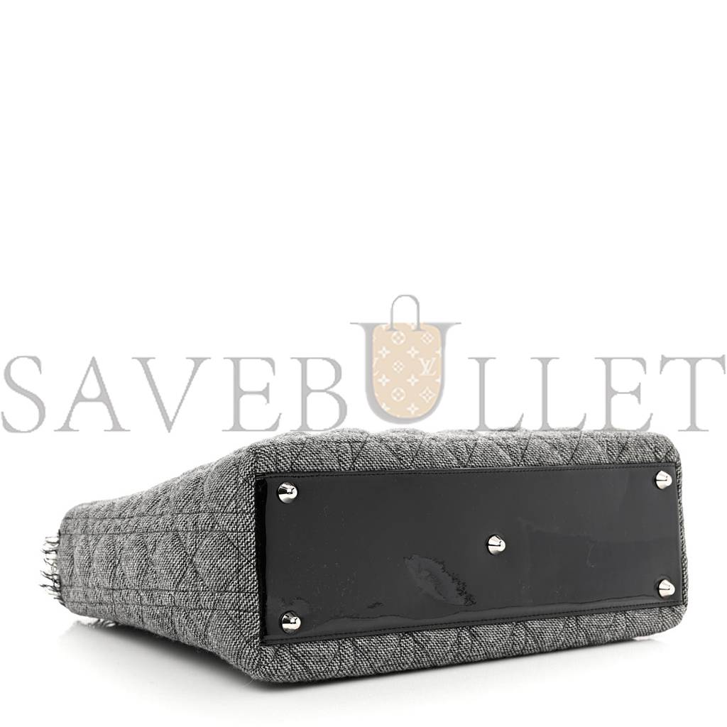 D*or tweed cannage large lady D*or black (32*25*11.4cm)