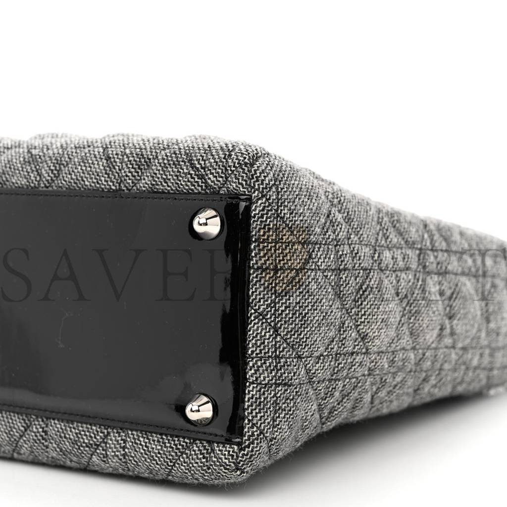 D*or tweed cannage large lady D*or black (32*25*11.4cm)