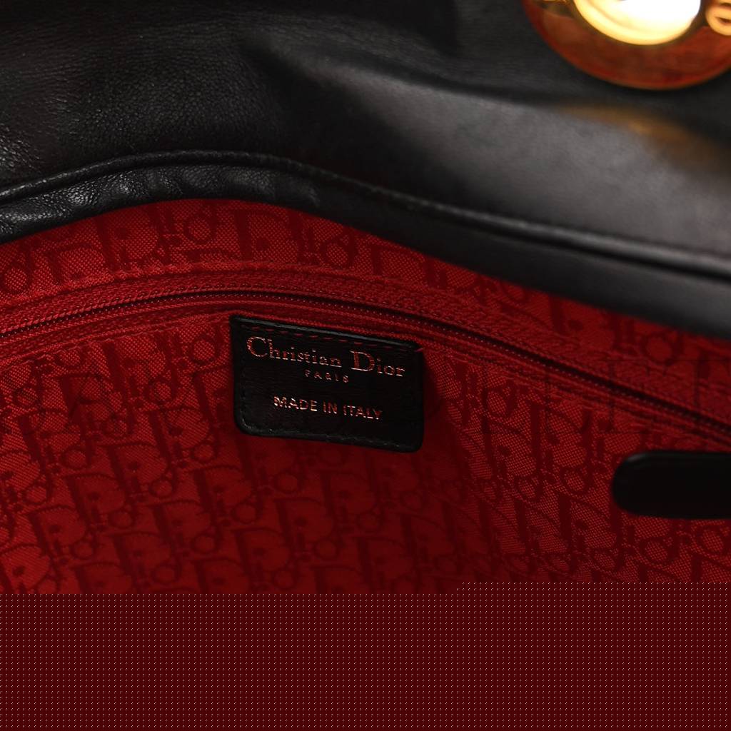 D*or lambskin cannage large lady D*or black (32*25*12.1cm)