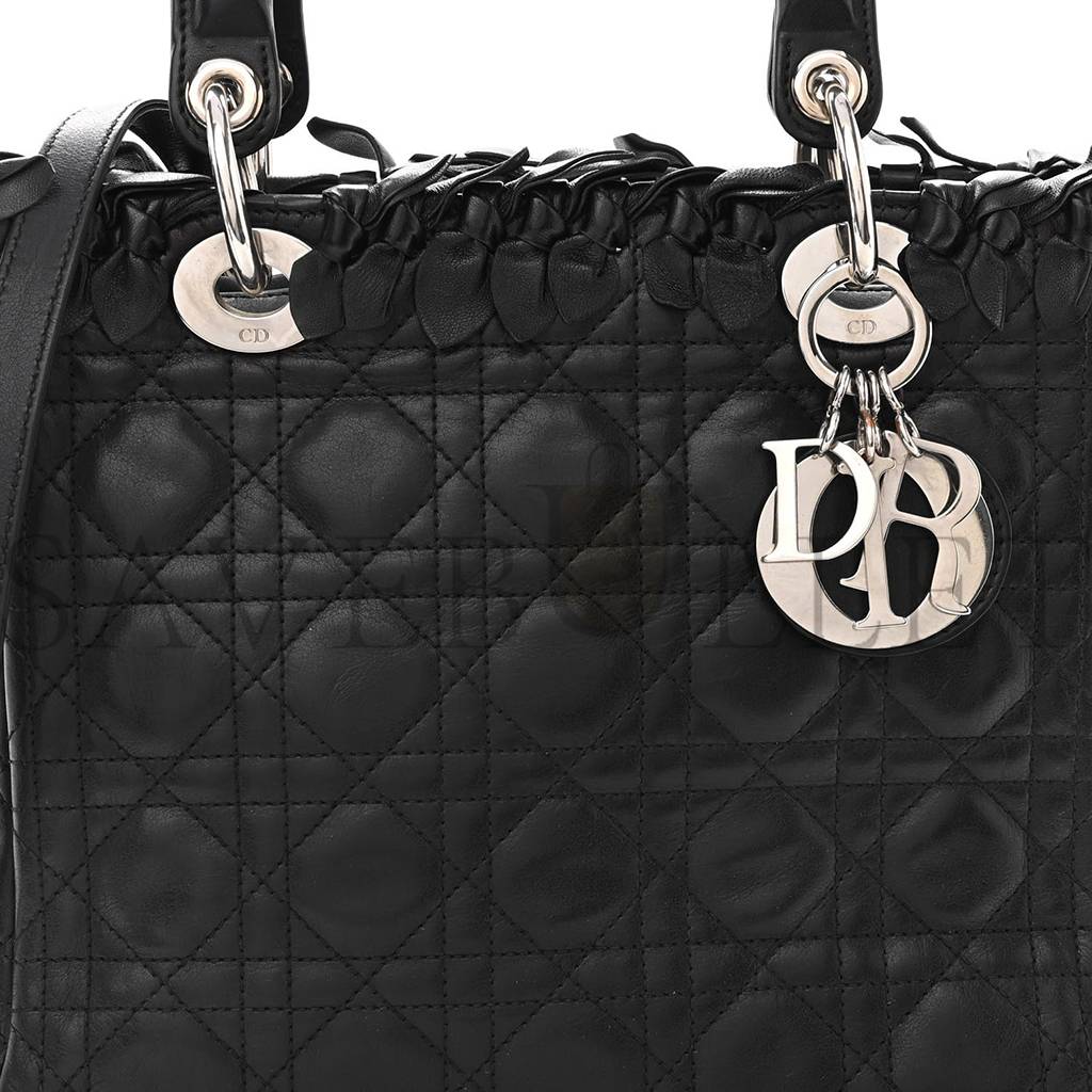 D*or lambskin cannage bow medium lady D*or (24*20*12.7cm)