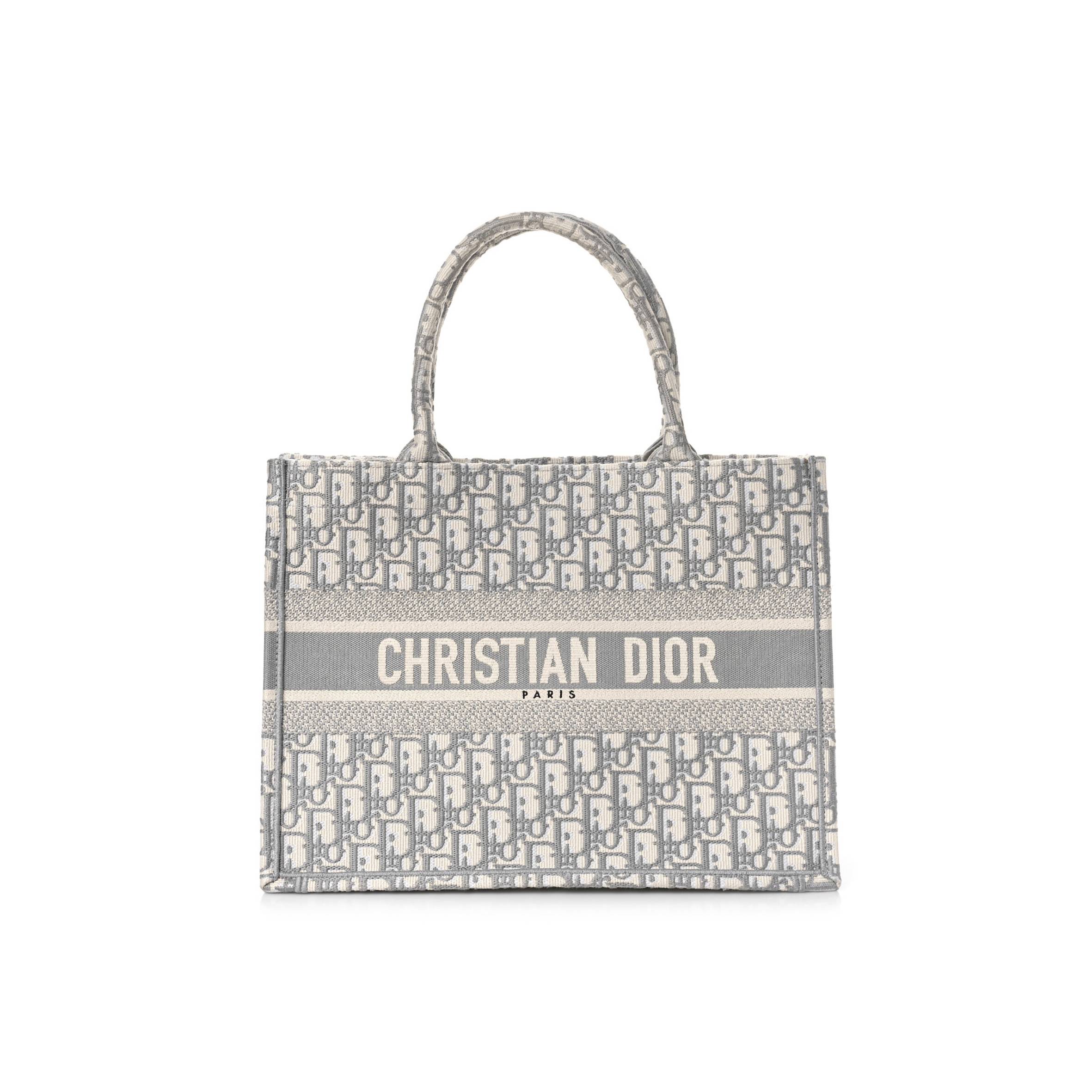 D*or oblique medium book tote grey (36*27*14cm)
