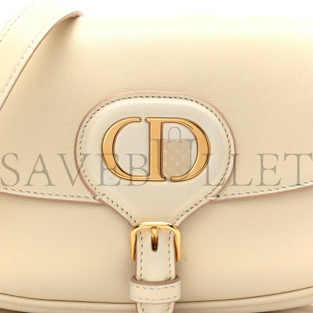 D*or metallic box calfskin east west bobby gold (21*13*5.1cm)