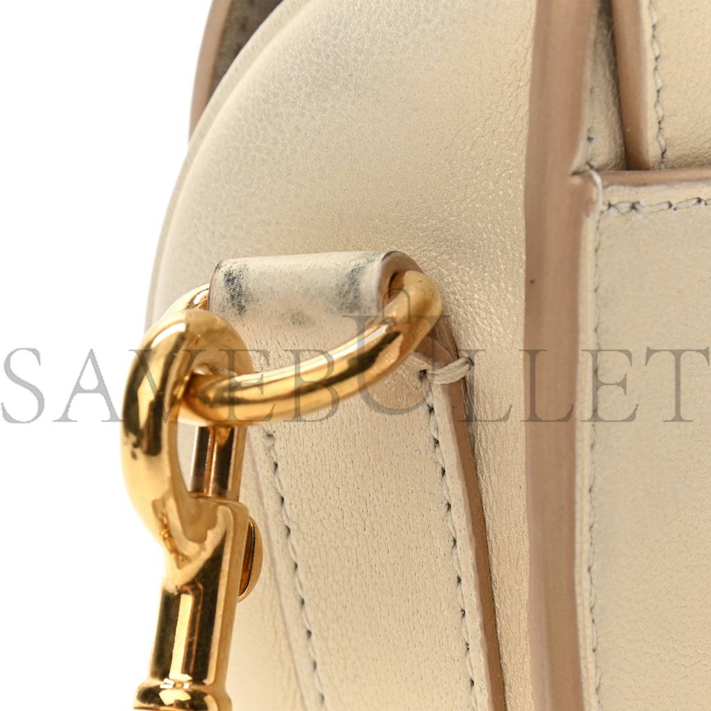 D*or metallic box calfskin east west bobby gold (21*13*5.1cm)