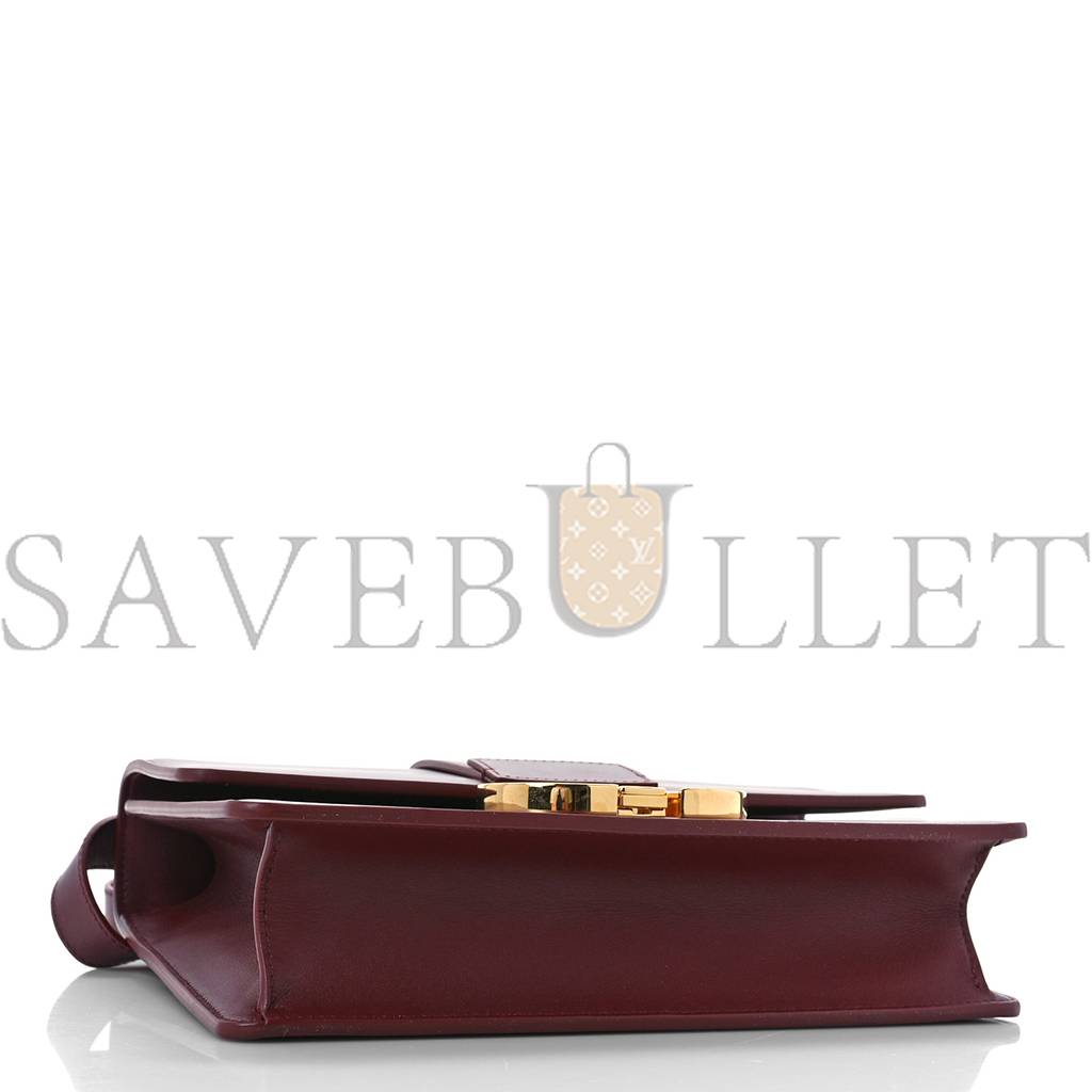 D*or smooth calfskin 30 montaigne flap bag burgundy (24*17*5.1cm)