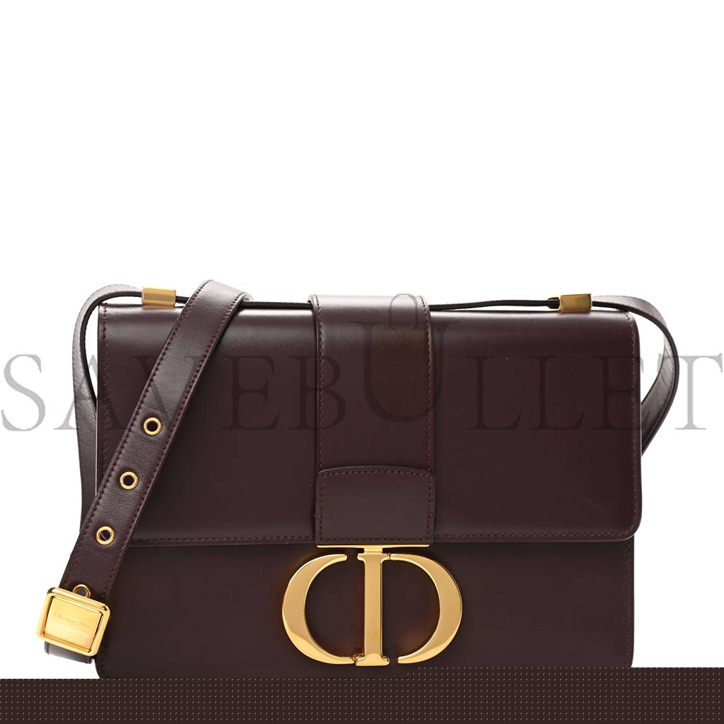 D*or smooth calfskin 30 montaigne flap bag burgundy (23*17*5.1cm)