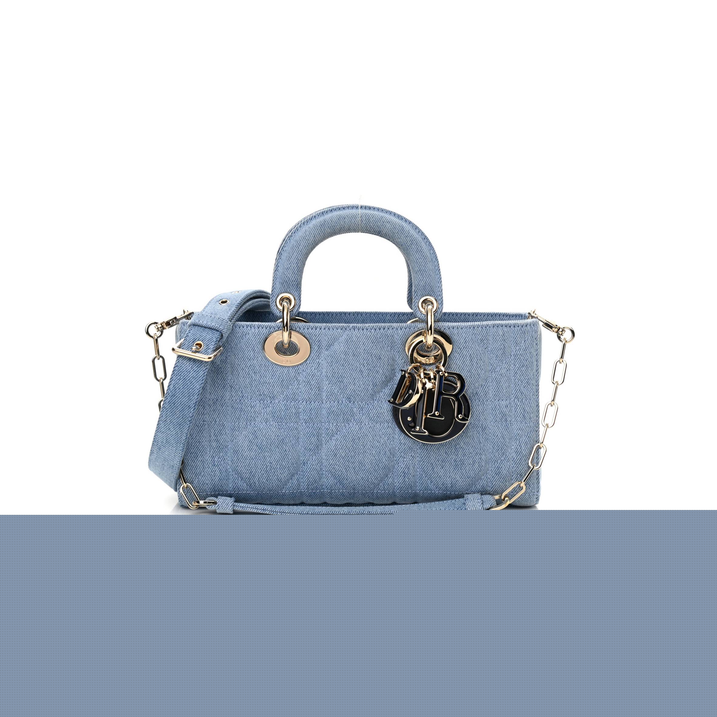 D*or denim macrocannage lady d-joy blue (26*14*6.4cm)