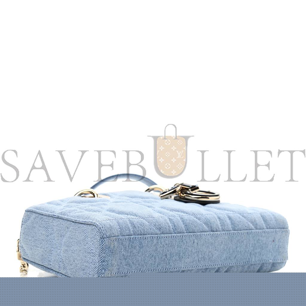 D*or denim macrocannage lady d-joy blue (26*14*6.4cm)