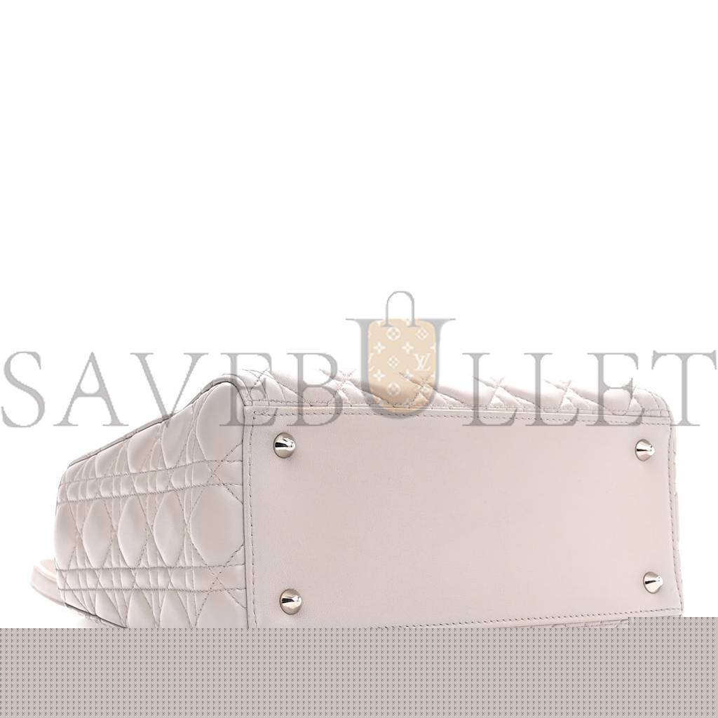 D*or lambskin cannage medium lady D*or grey (23*20*11.4cm)