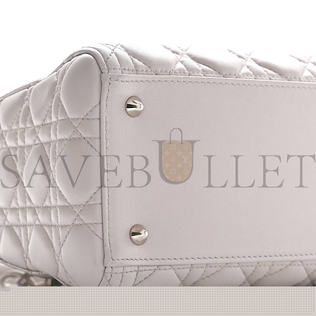 D*or lambskin cannage medium lady D*or grey (23*20*11.4cm)