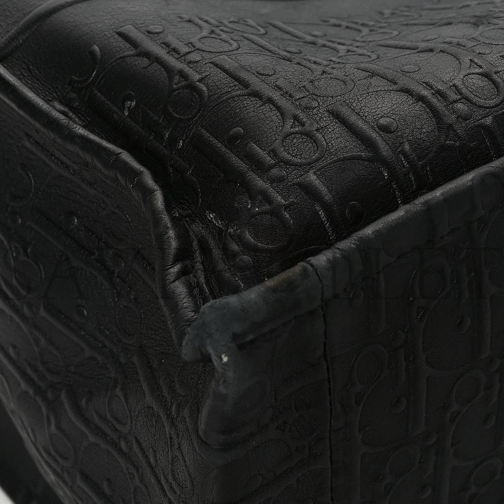 D*or oblique calfskin embossed large book tote black (42*34*18.4cm)