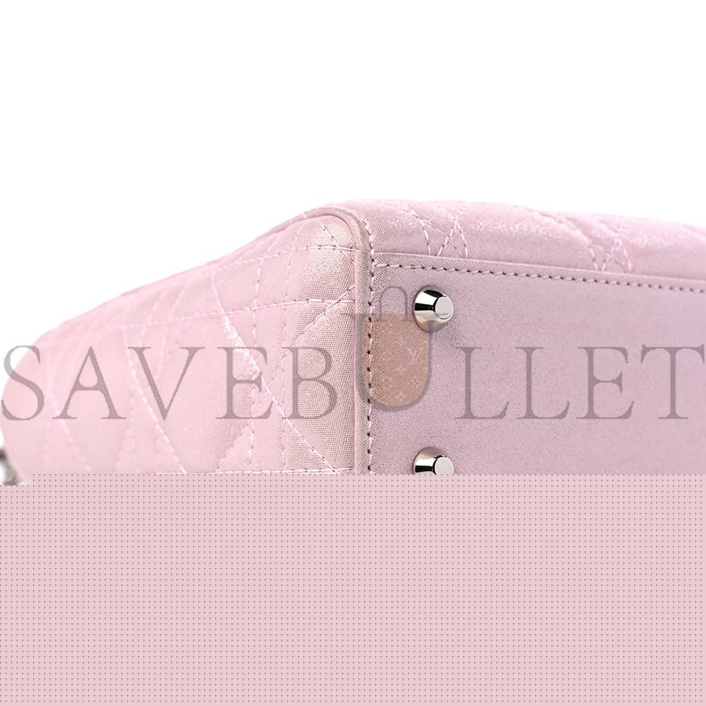 D*or metallic lambskin cannage mini lady D*or lotus (17*15*7cm)