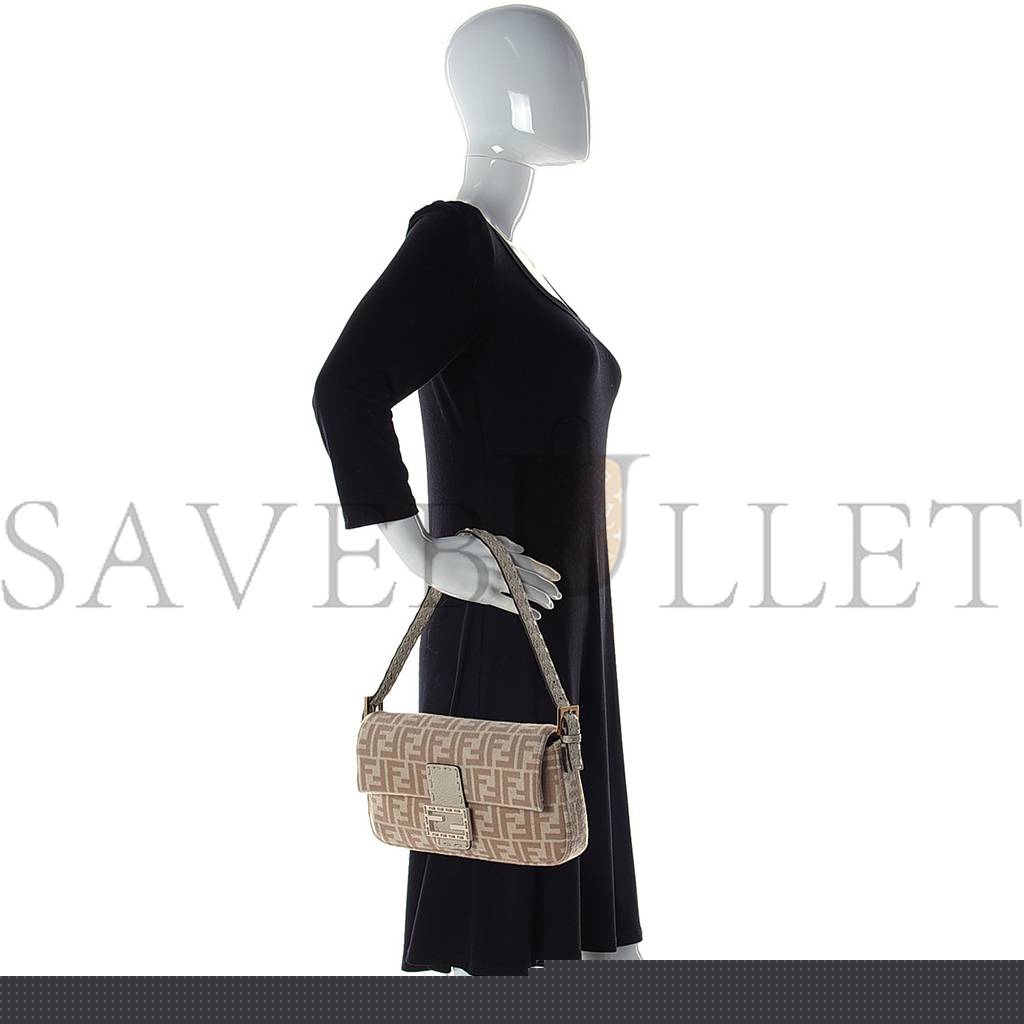 F**di wool cuoio romano selleria ff 1974 baguette 1997 beige cammello camelia (27*15*4cm)