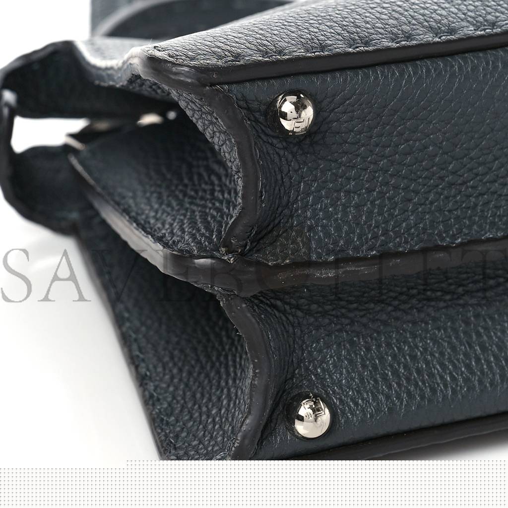 F**di cuoio romano selleria chamois small peekaboo i see u satchel asfalto camelia (27*20*11cm)