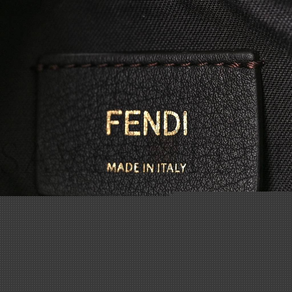 F**di wool houndstooth small F**digraphy hobo bag grigio anthracite (28*23*8cm)