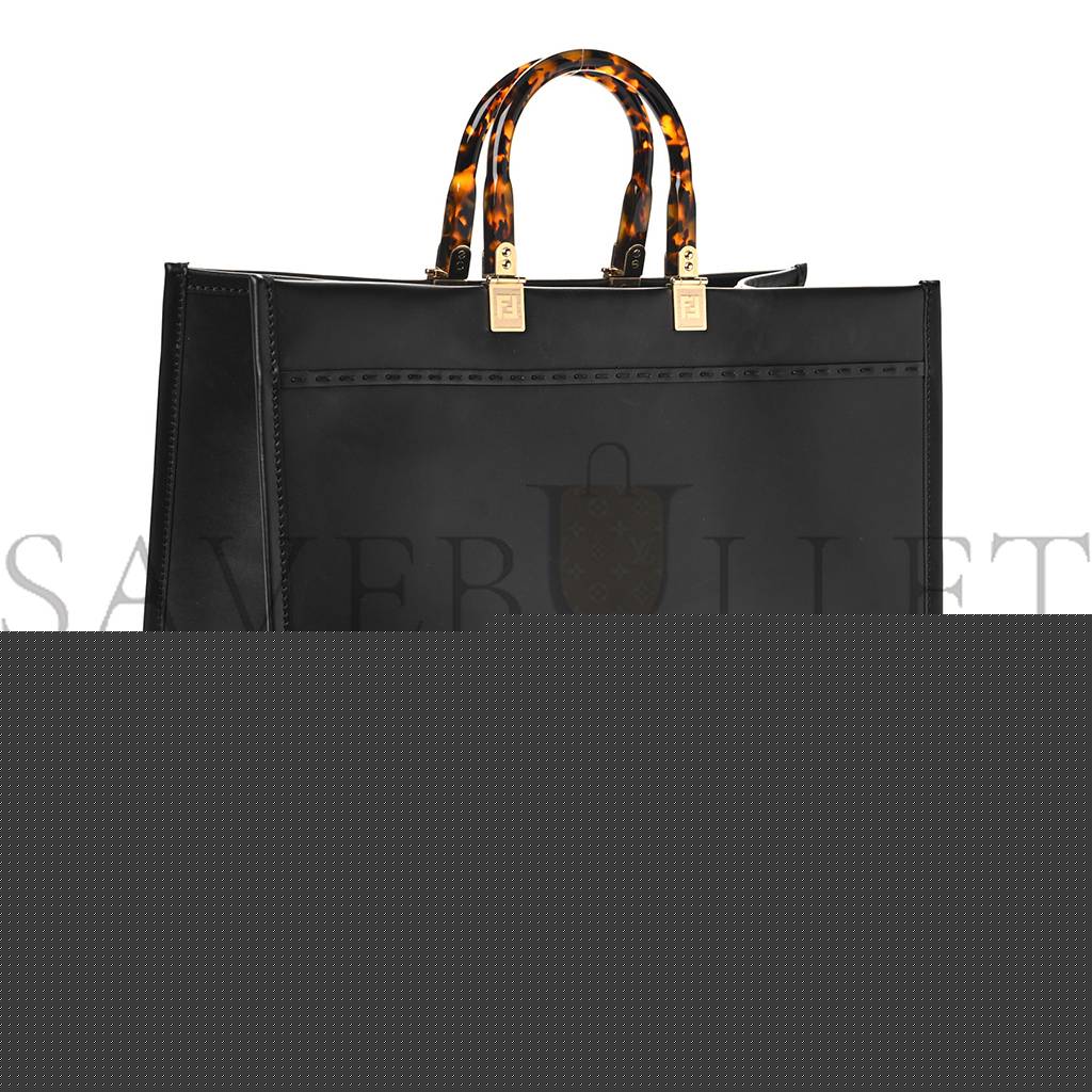 F**di vitello king plexiglass large F**di sunshine shopper tote black (41*34*18cm)