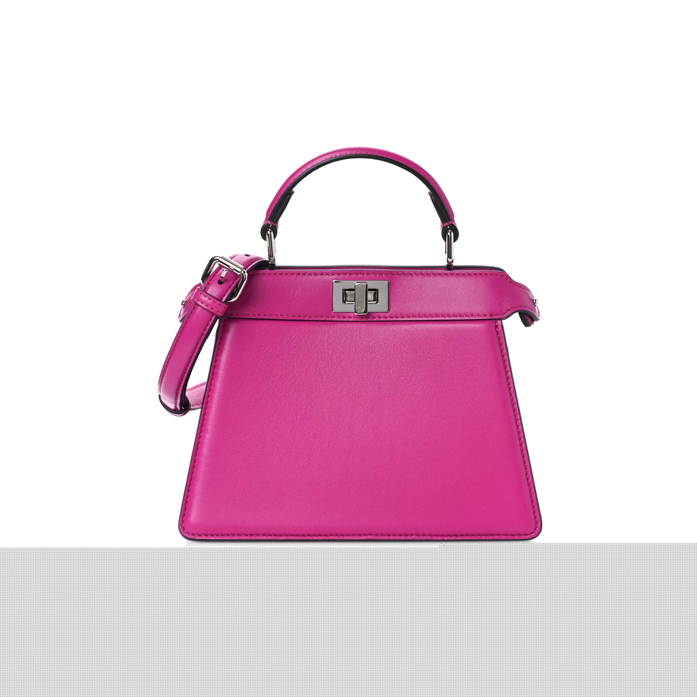 F**di shiny nappa petite peekaboo i see u satchel magenta (20*15*11cm)
