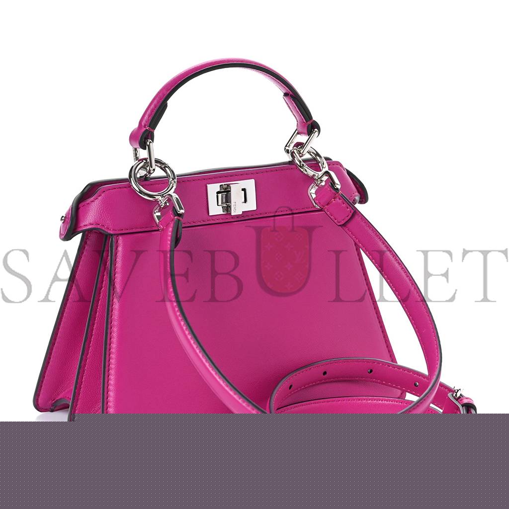 F**di shiny nappa petite peekaboo i see u satchel magenta (20*15*11cm)