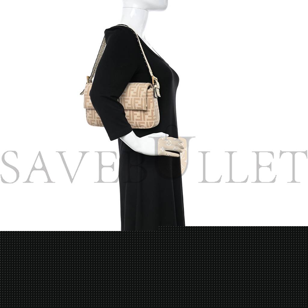 F**di wool cuoio romano selleria ff 1974 baguette 1997 beige cammello camelia (27*14*4cm)