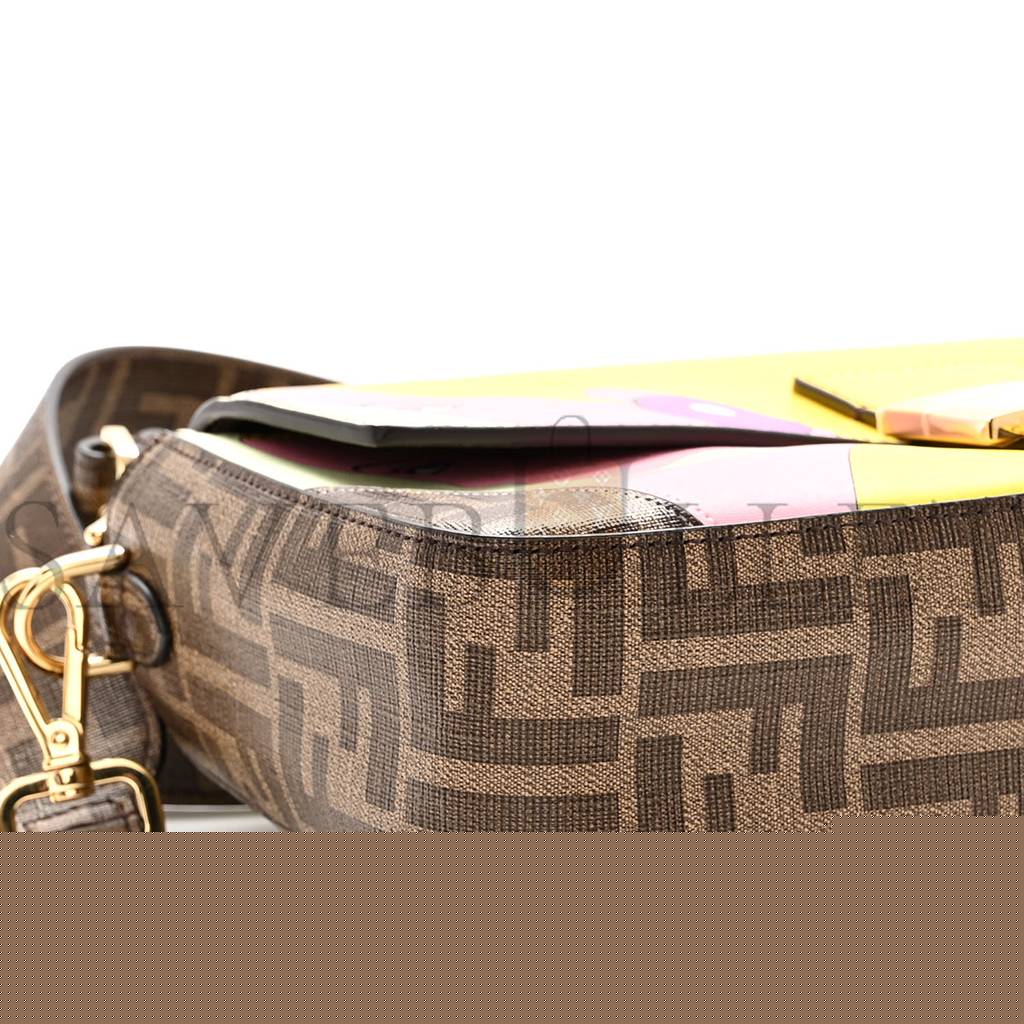 F**di glazed fabric ff 1974 hairdo girls inlay baguette mogano panna multicolor (27*15*6cm)