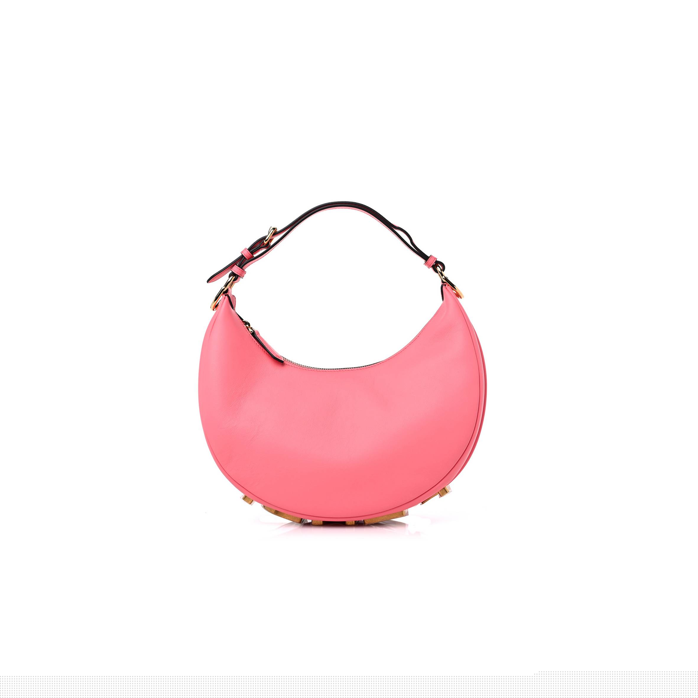 F**di vitello grace matte small F**digraphy hobo bag pink dalia (22*17*9cm)