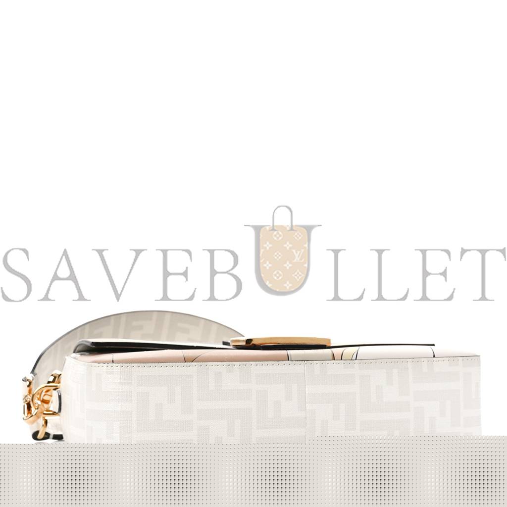 F**di glazed fabric ff bikini girls baguette bianco perla multicolor (27*15*6cm)