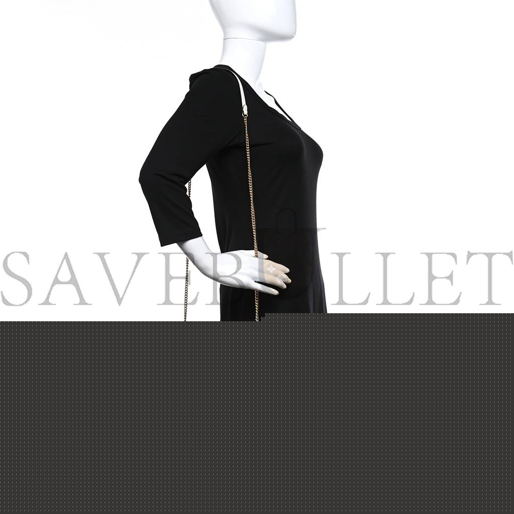 F**di nappa ff 1974 embossed mini baguette white (18*11*4cm)