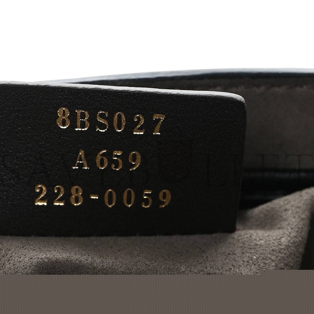 F**di vitello liberty f is F**di bi-color ff 1974 embossed mini mon tresor bucket bag maya black (18*11*10cm)