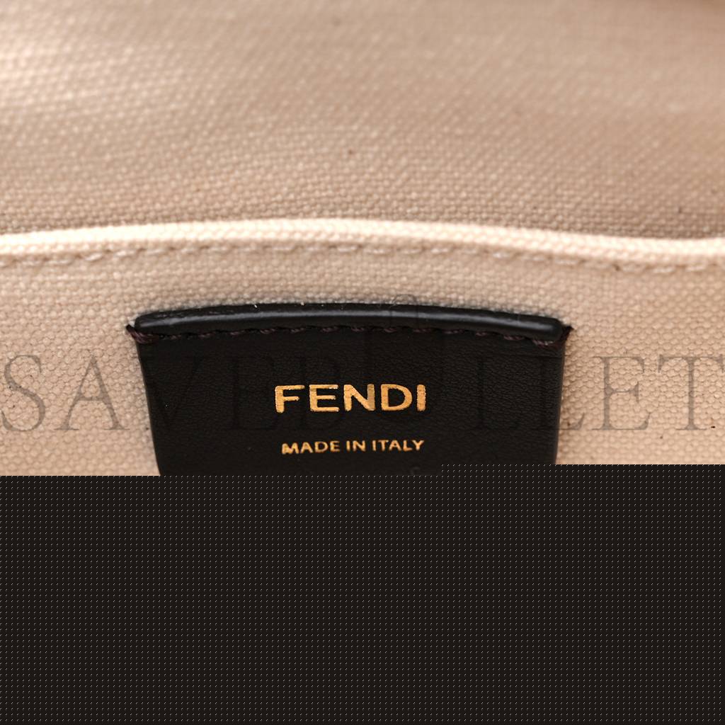 F**di canvas plexiglass logo embroidered mini by the way top handle boston bag grezzo pink dalia (18*11*8cm)