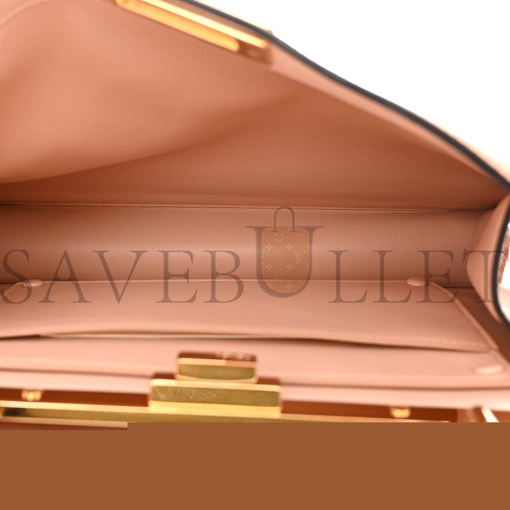 F**di vitello seta shiny nappa medium peekaboo i see u satchel cuoio light rose (33*25*13cm)